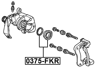 0375-FKR - REAR BRAKE CALIPER REPAIR KIT (SET FOR ONE SIDE)