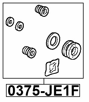 0375-JE1F - FRONT BRAKE CALIPER REPAIR KIT (SET FOR ONE SIDE)