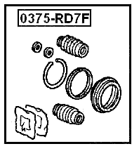 0375-RD7F - FRONT BRAKE CALIPER REPAIR KIT (SET FOR ONE SIDE)