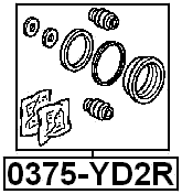 0375-YD2R - REAR BRAKE CALIPER REPAIR KIT (SET FOR ONE SIDE)