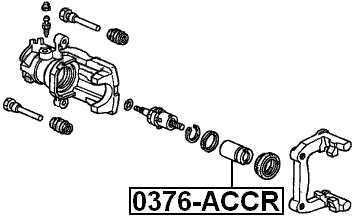 0376-ACCR - REAR CALIPER PISTON WITH MECHANISM D38.1