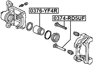 0376-YF4R - REAR CALIPER PISTON D41.2