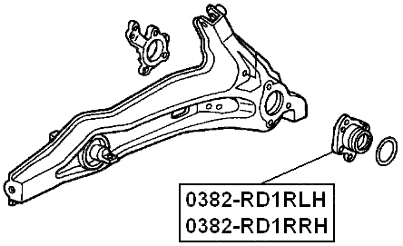 0382-RD1RLH - REAR WHEEL HUB LH