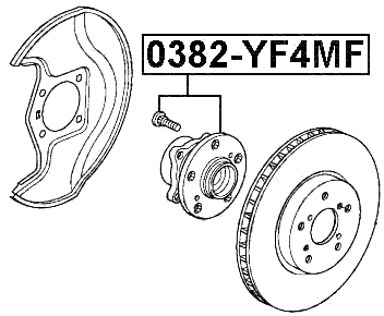 0382-YF4MF - FRONT WHEEL HUB