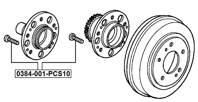 0384-001-PCS10 - WHEEL STUD PCS 10
