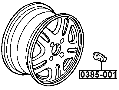 0385-001 - WHEEL NUT M12x1.5 L24.6