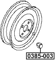 0385-003 - WHEEL NUT M12X1.5 L35