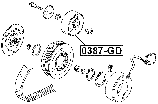 0387-GD - PULLEY TENSIONER