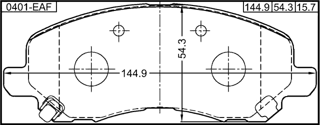0401-EAF - PAD KIT, DISC BRAKE, FRONT - KIT
