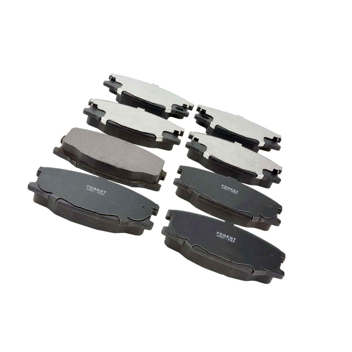 0401-FEF - PAD KIT, DISC BRAKE, FRONT - KIT (WITH ANTI SQUEAL SHIM) Braking System, Brake Pads