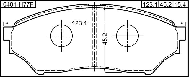 0401-H77F - PAD KIT, DISC BRAKE, FRONT