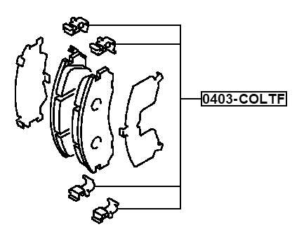 0403-COLTF - DISC BRAKE CLIP SET