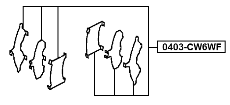 0403-CW6WF - DISC BRAKE CLIP SET