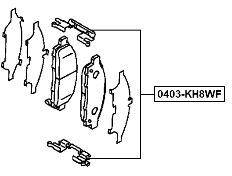 0403-KH9WF - DISC BRAKE CLIP SET
