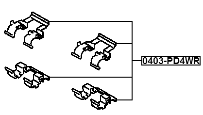 0403-PD4WR - DISC BRAKE CLIP SET