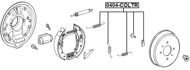 0404-COLTR - BRAKE SHOE FITTING KIT