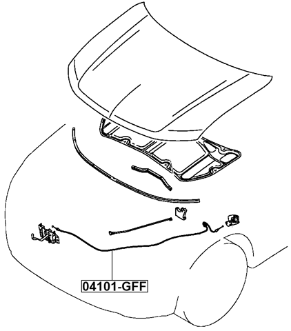 04101-GFF - CABLE ASSEMBLY HOOD LOCK CONTROL