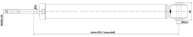 04110-003R - REAR SHOCK ABSORBER GAS.TWIN TUBE