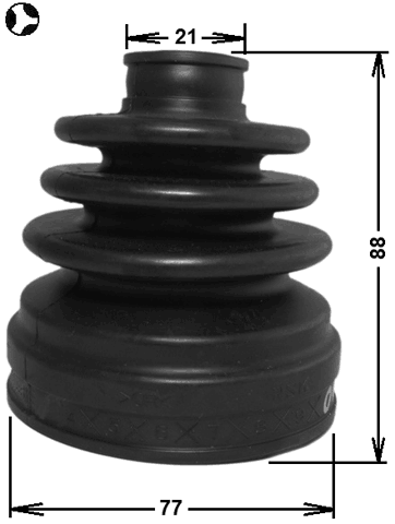 0415-CU4WT - BOOT INNER CV JOINT KIT 77X88X21