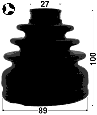 0415-CW6LHT - BOOT INNER CV JOINT KIT 89X100X27