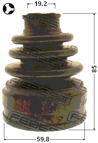 0415-CWRT - BOOT INNER CV JOINT KIT 59.8X85X19.2