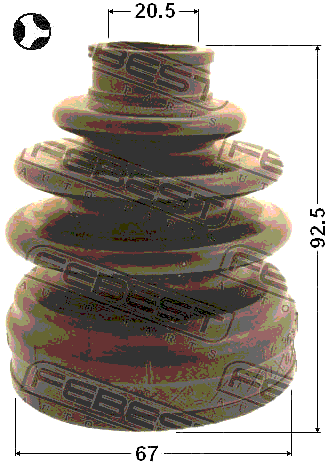 0415-CY2AT - BOOT INNER CV JOINT KIT 67X92.5X20.5