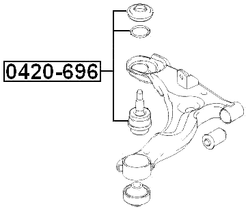 0420-696 - BALL JOINT FRONT LOWER ARM