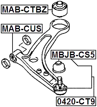 0420-CT9 - BALL JOINT FRONT LOWER ARM