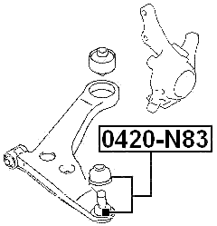0420-N83 - BALL JOINT FRONT LOWER ARM
