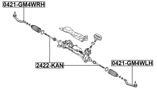 0421-GM4WRH - STEERING TIE ROD END RIGHT