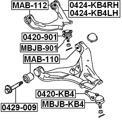 0424-KB4LH - LEFT UPPER FRONT ARM