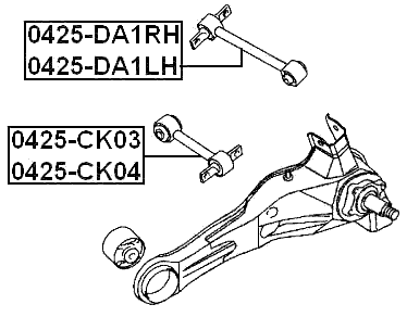 0425-DA1LH - LEFT REAR UPPER ROD