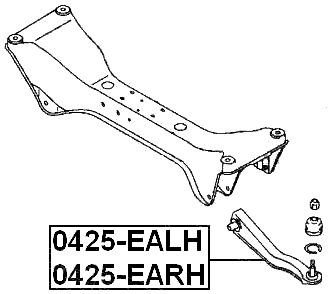 0425-EARH - REAR UPPER RIGHT LINK WITH BALL JOINT