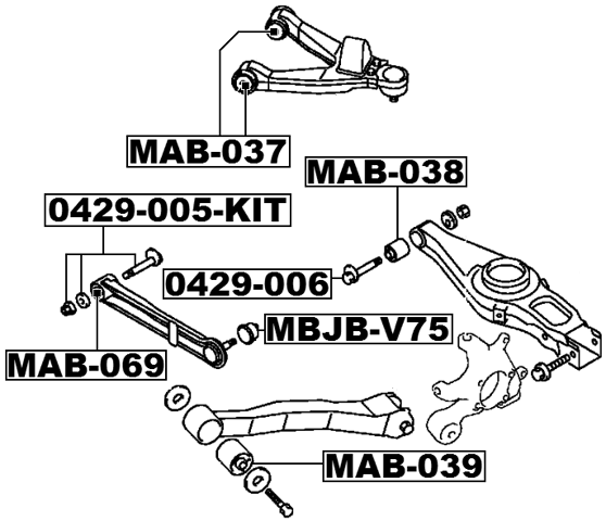 0429-005-KIT - REPAIR KIT, CAMBER ADJUSTING ECCENTRIC BOLT