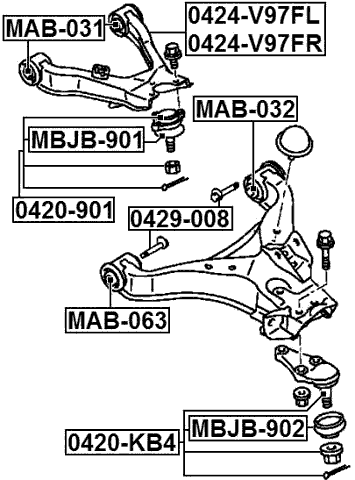 0429-008 - CAMBER ADJUSTING ECCENTRIC BOLT