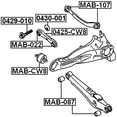 0429-010 - CAMBER ADJUSTING ECCENTRIC BOLT