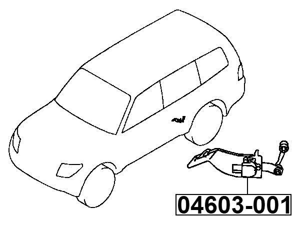 04603-001 - REAR LEVEL SENSOR (WITH BRACKET, WITH LINK)