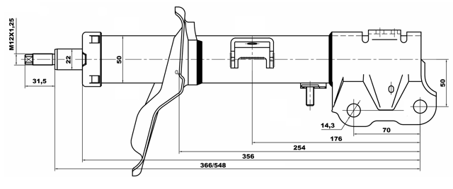 04660881FL - SHOCK ABSORBER FRONT LEFT
