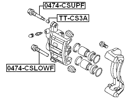 0474-CSLOWF - FRONT CALIPER SLIDE PIN