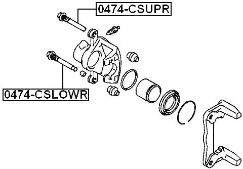 0474-CSUPR - REAR CALIPER SLIDE PIN