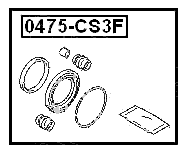 0475-CS3F - FRONT BRAKE CALIPER REPAIR KIT (SET FOR TWO SIDES)