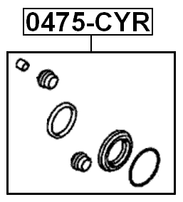 0475-CYR - REAR BRAKE CALIPER REPAIR KIT (SET FOR ONE SIDE)