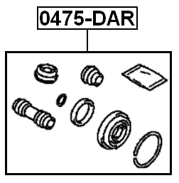 0475-DAR - REAR BRAKE CALIPER REPAIR KIT (SET FOR ONE SIDE)