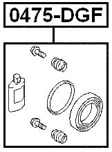 0475-DGF - FRONT BRAKE CALIPER REPAIR KIT (SET FOR ONE SIDE)