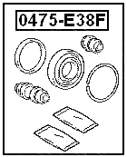 0475-E38F - FRONT BRAKE CALIPER REPAIR KIT (SET FOR ONE SIDE)