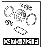 0475-N21F - FRONT BRAKE CALIPER REPAIR KIT (SET FOR ONE SIDE)
