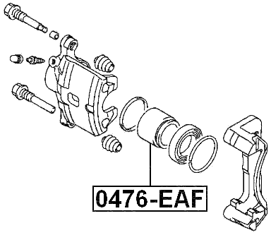 0476-EAF - FRONT CALIPER PISTON D60.3