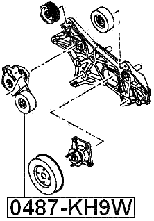 0487-KH9W - TENSION PULLEY