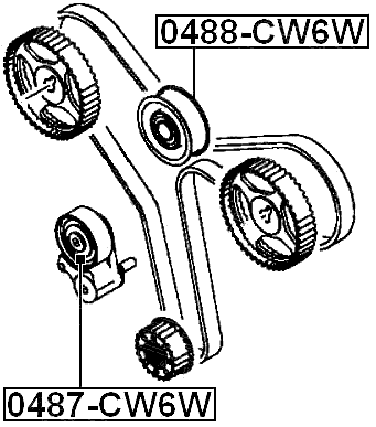 0488-CW6W - PULLEY IDLER TIMING BELT