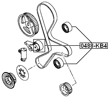 0488-KB4 - PULLEY IDLER TIMING BELT